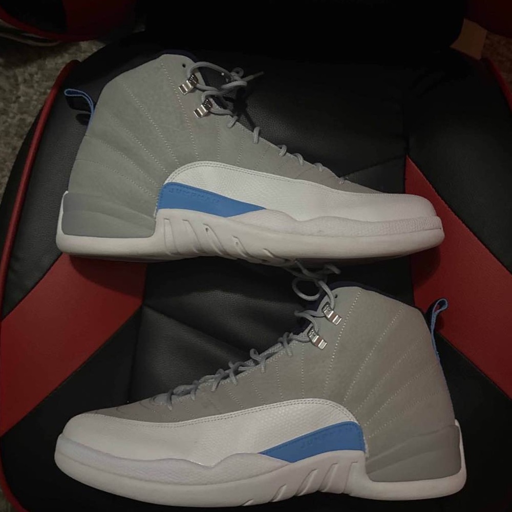 Jordan 12 Grey University Blue